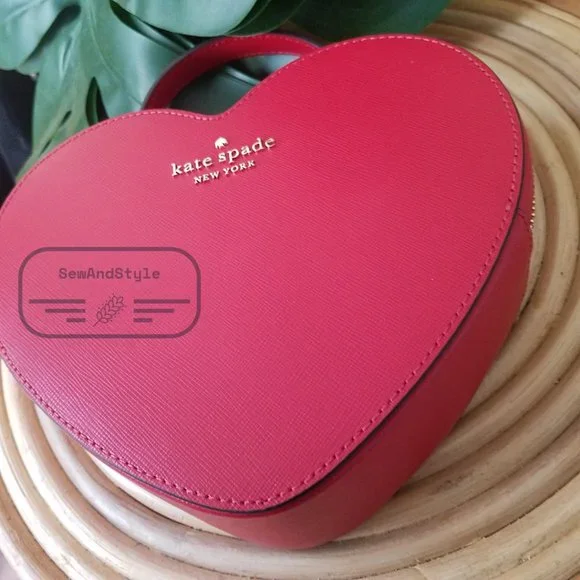 ♥️ Kate Spade NWT New York Crossbody Red Love Shack Heart Purse Valentine - Picture 8 of 16